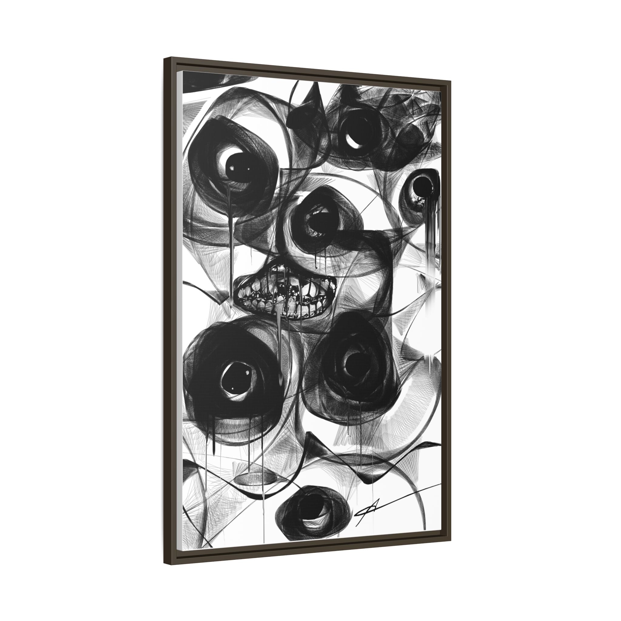 Modern Horror Abstract Canvas Wall Art | Watches – AbstractsOfficial 24x36 (vertical)