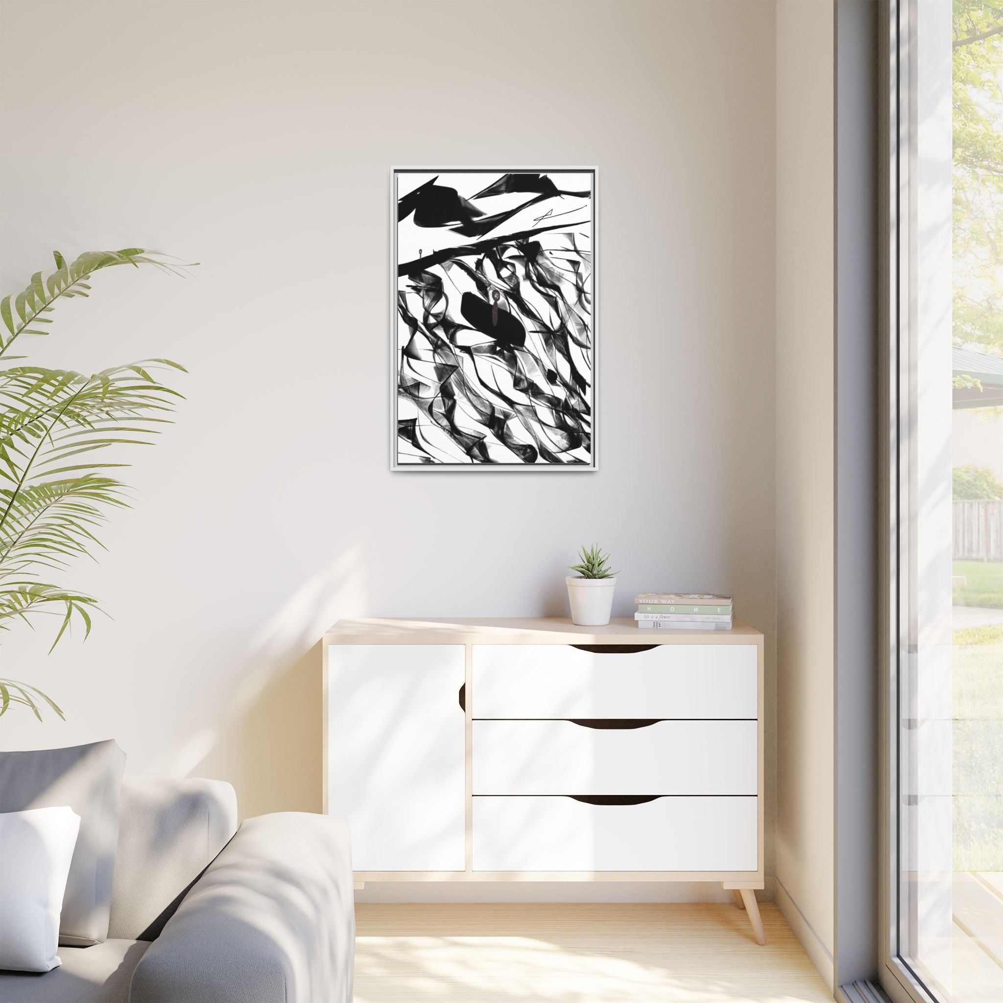 Modern Dark Abstract Canvas Wall Art | Still – AbstractsOfficial 24x36 (vertical)