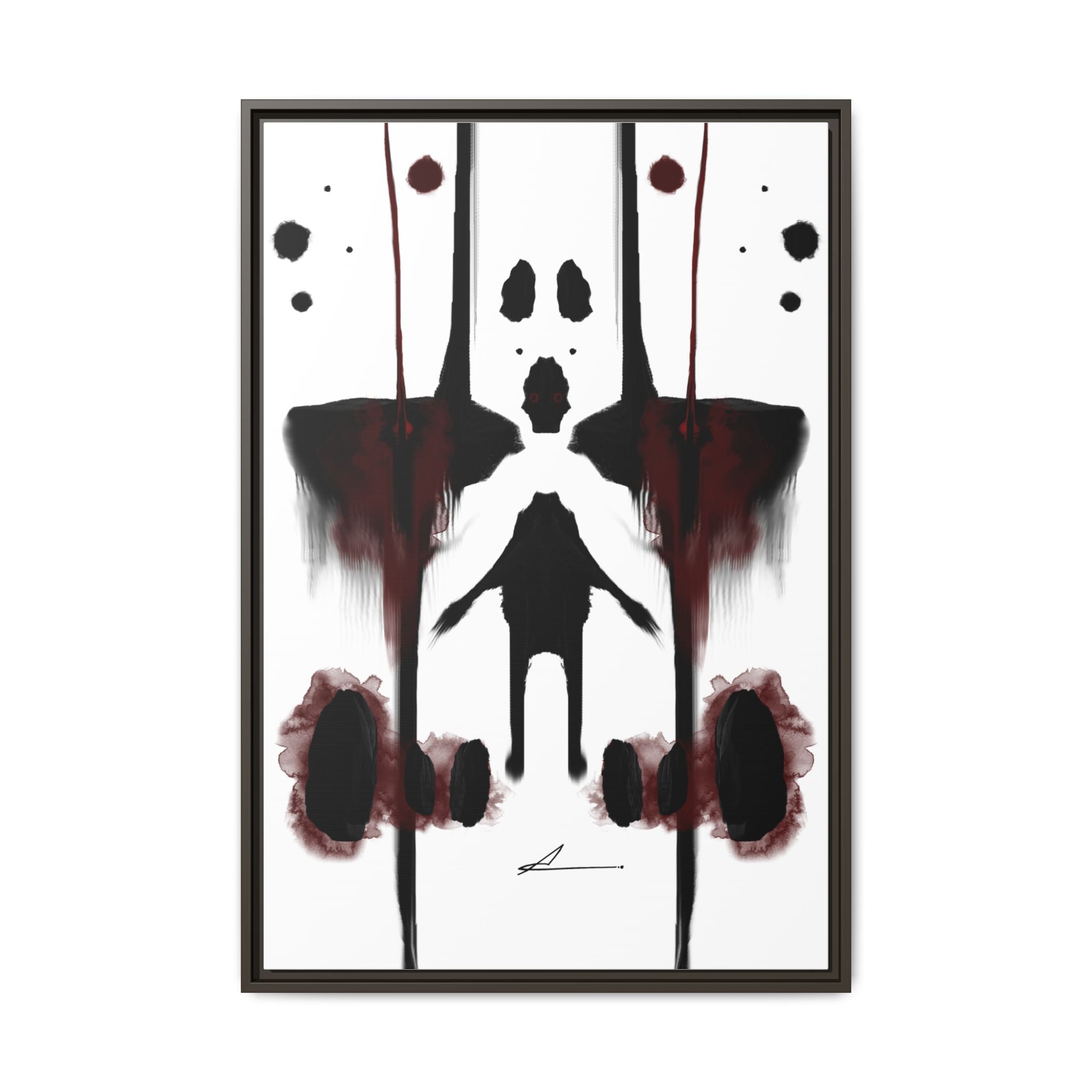 Rorschach-inspired Abstract art Canvas Wall Art | Muffled – AbstractsOfficial 24x36 (vertical)
