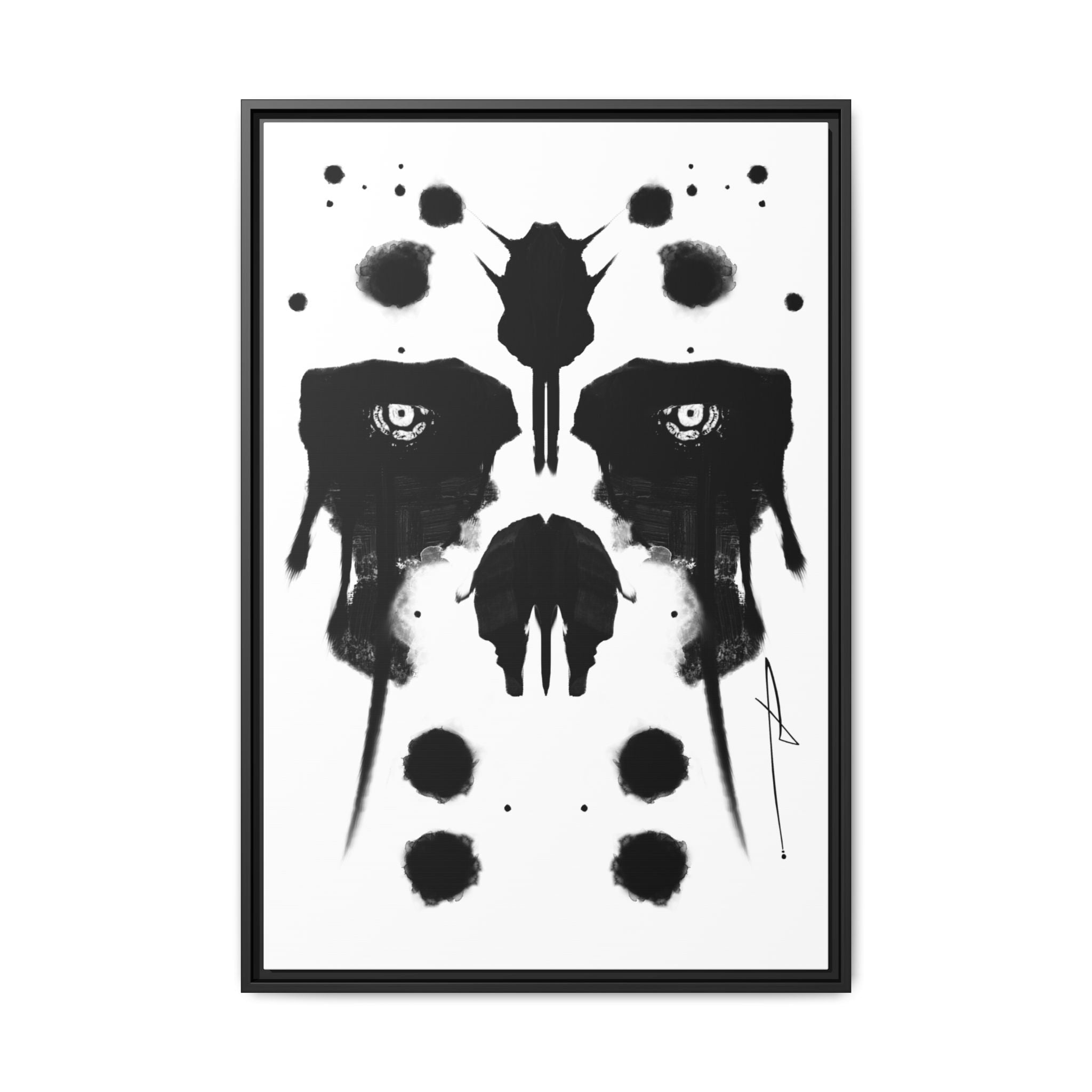 Rorschach-inspired Abstract Canvas Wall Art | Impoverished – AbstractsOfficial 24x36 (vertical)