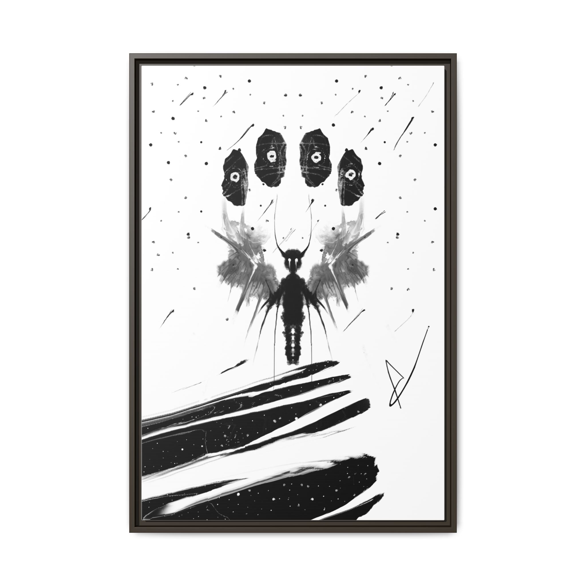 Modern Dark Abstract Canvas Wall Art | Stranded – AbstractsOfficial 24x36 (vertical)