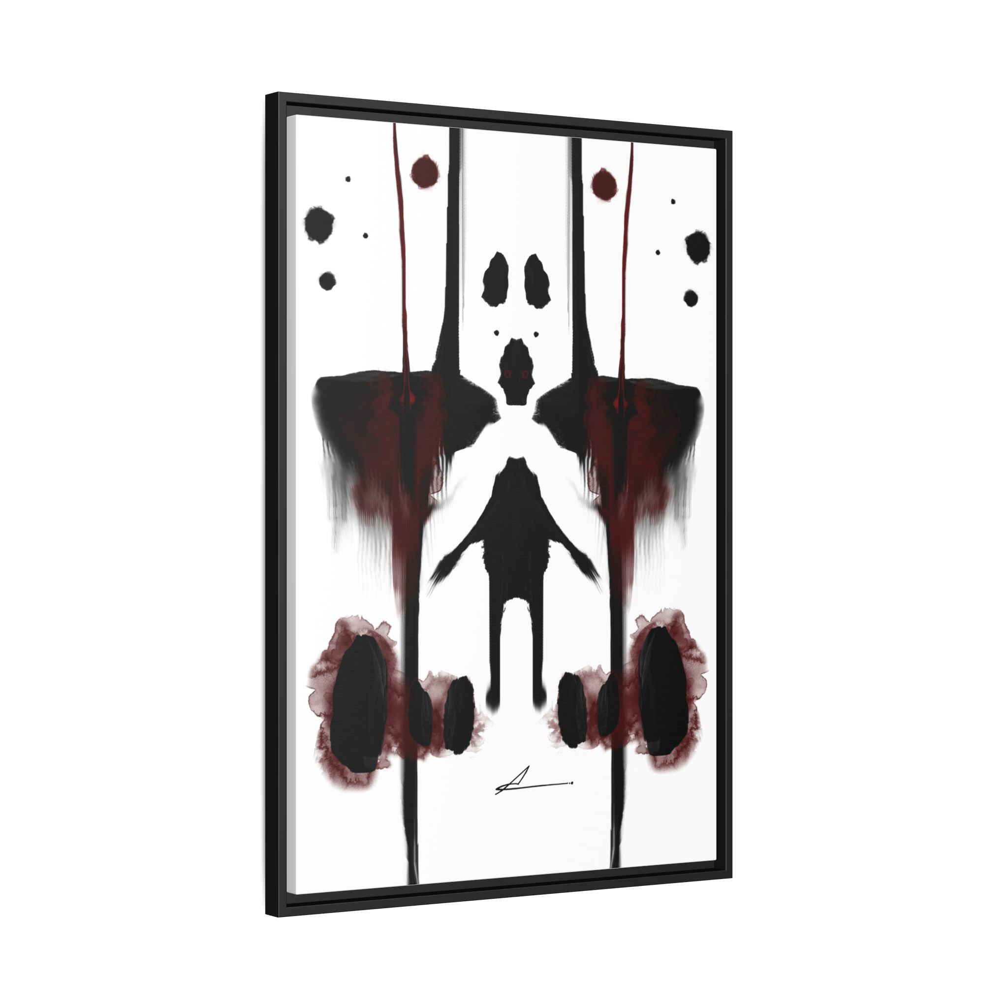 Rorschach-inspired Abstract art Canvas Wall Art | Muffled – AbstractsOfficial 24x36 (vertical)