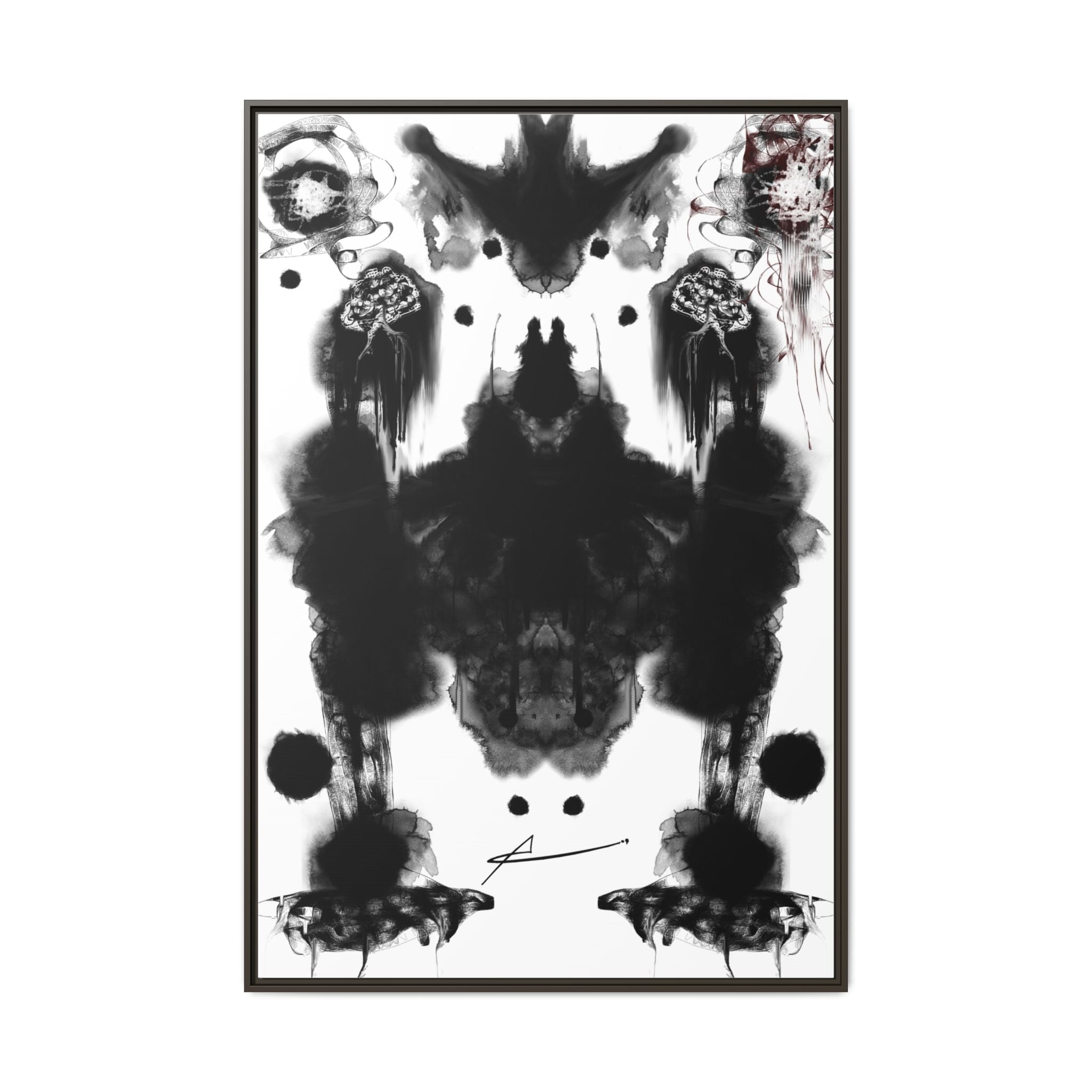 Rorschach-inspired Abstract Canvas Wall Art | In Front – AbstractsOfficial 40 x 60 (Vertical)