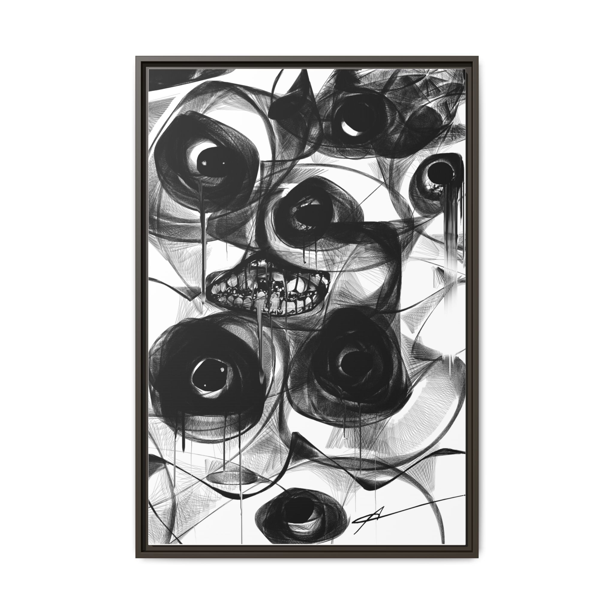 Modern Horror Abstract Canvas Wall Art | Watches – AbstractsOfficial 24x36 (vertical)