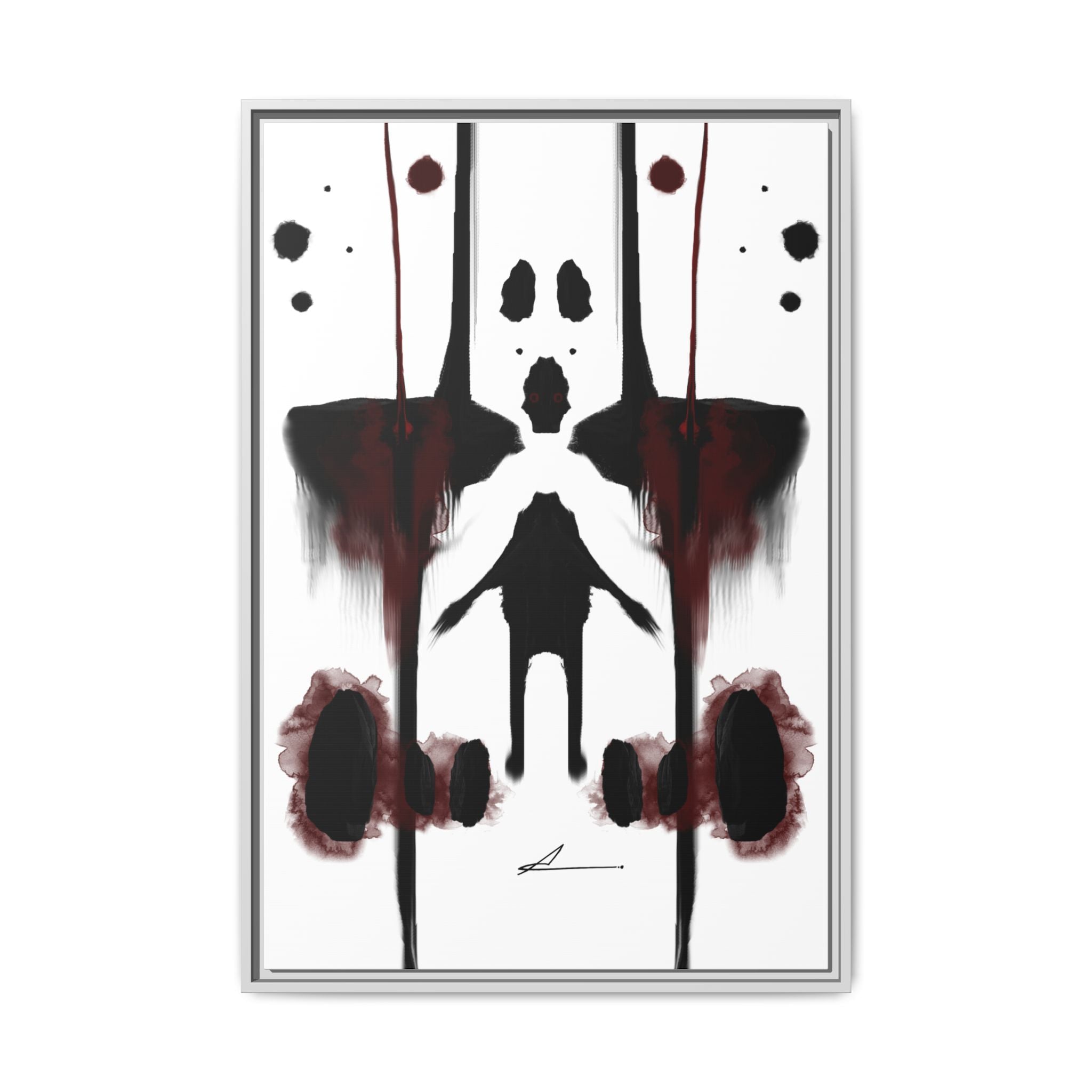 Rorschach-inspired Abstract art Canvas Wall Art | Muffled – AbstractsOfficial 24x36 (vertical)