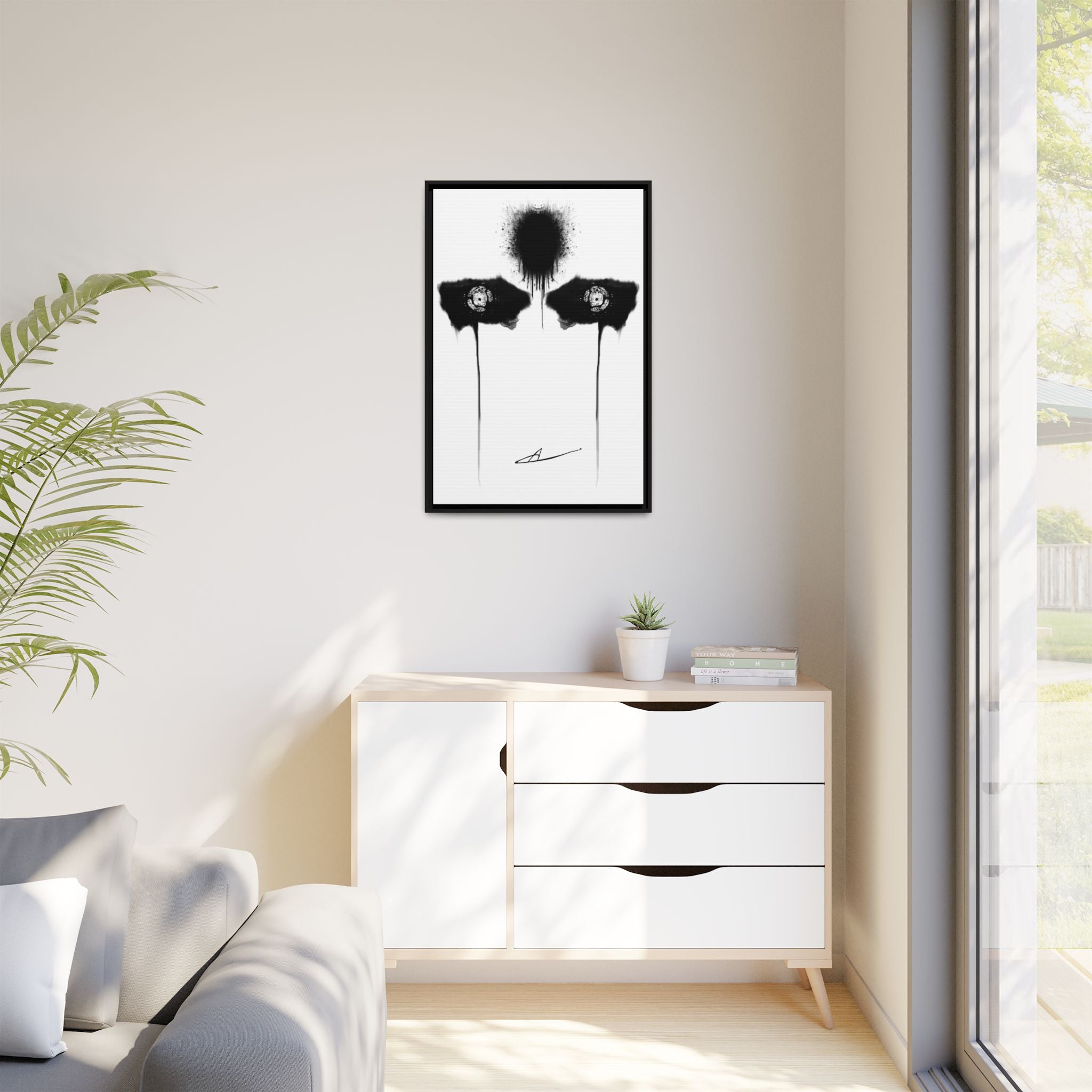 Modern Dark Abstract Canvas Wall Art | Inquietude – AbstractsOfficial 24x36 (vertical)