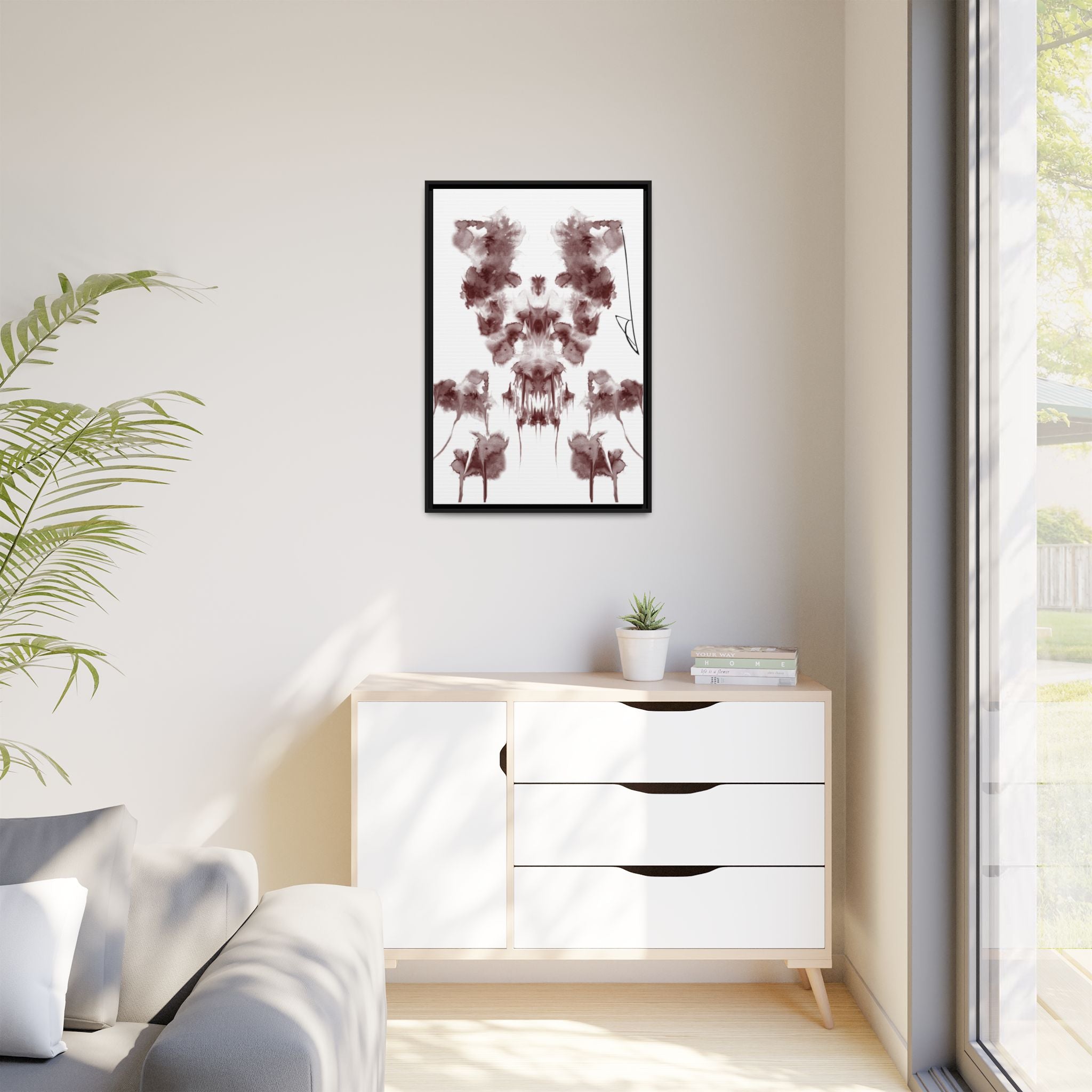 Rorschach-inspired Abstract Canvas Wall Art | Flare – AbstractsOfficial 24x36 (vertical)