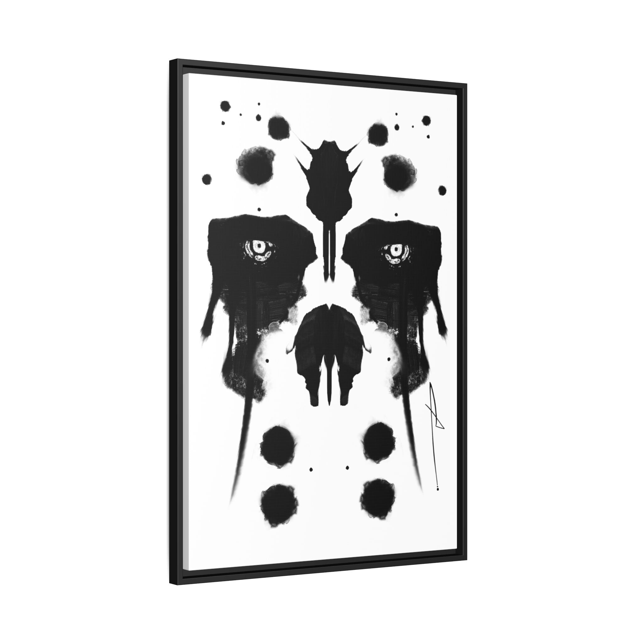 Rorschach-inspired Abstract Canvas Wall Art | Impoverished – AbstractsOfficial 24x36 (vertical)