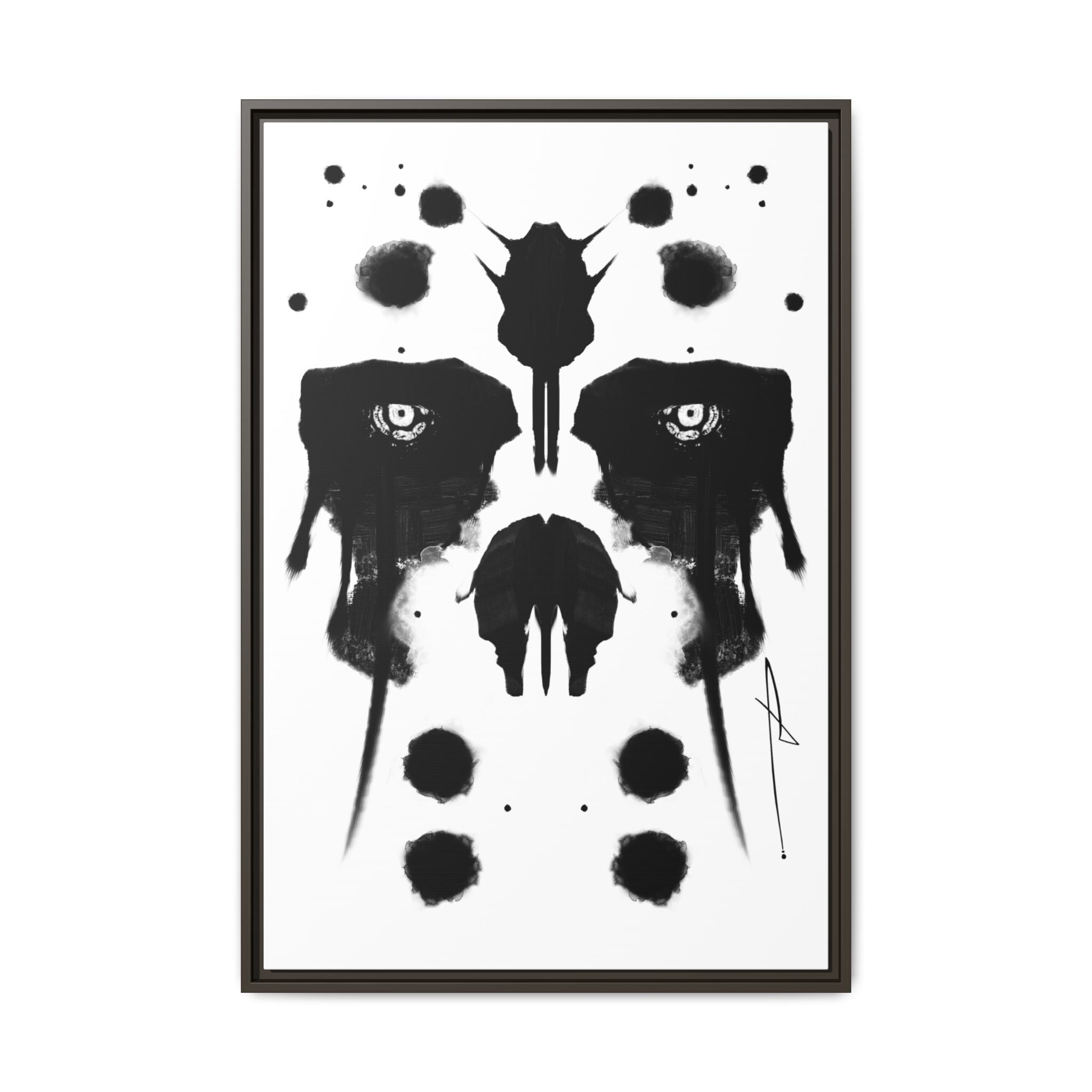 Rorschach-inspired Abstract Canvas Wall Art | Impoverished – AbstractsOfficial 24x36 (vertical)