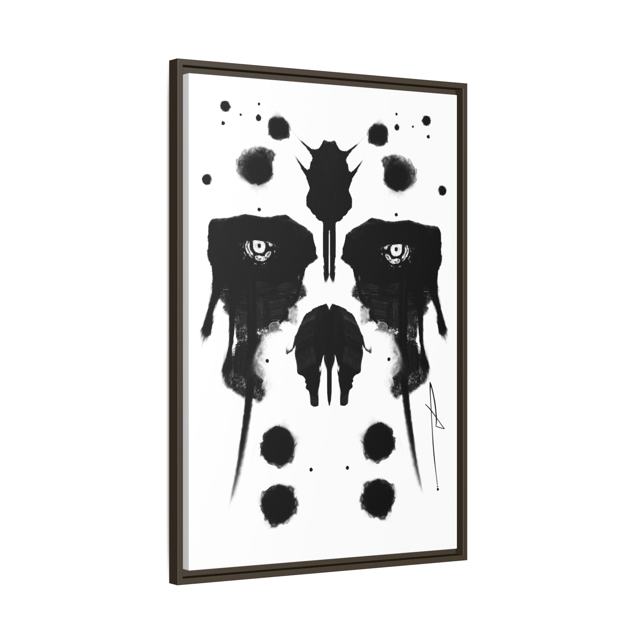 Rorschach-inspired Abstract Canvas Wall Art | Impoverished – AbstractsOfficial 24x36 (vertical)