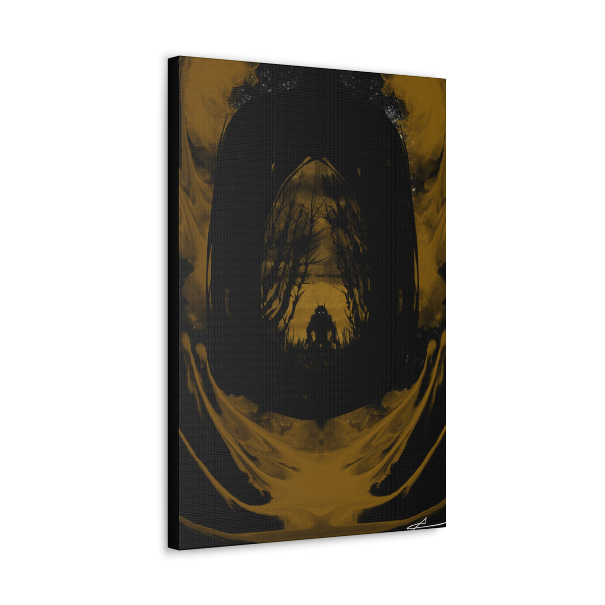 Unfurl — Dark Abstract Art 8" x 12"