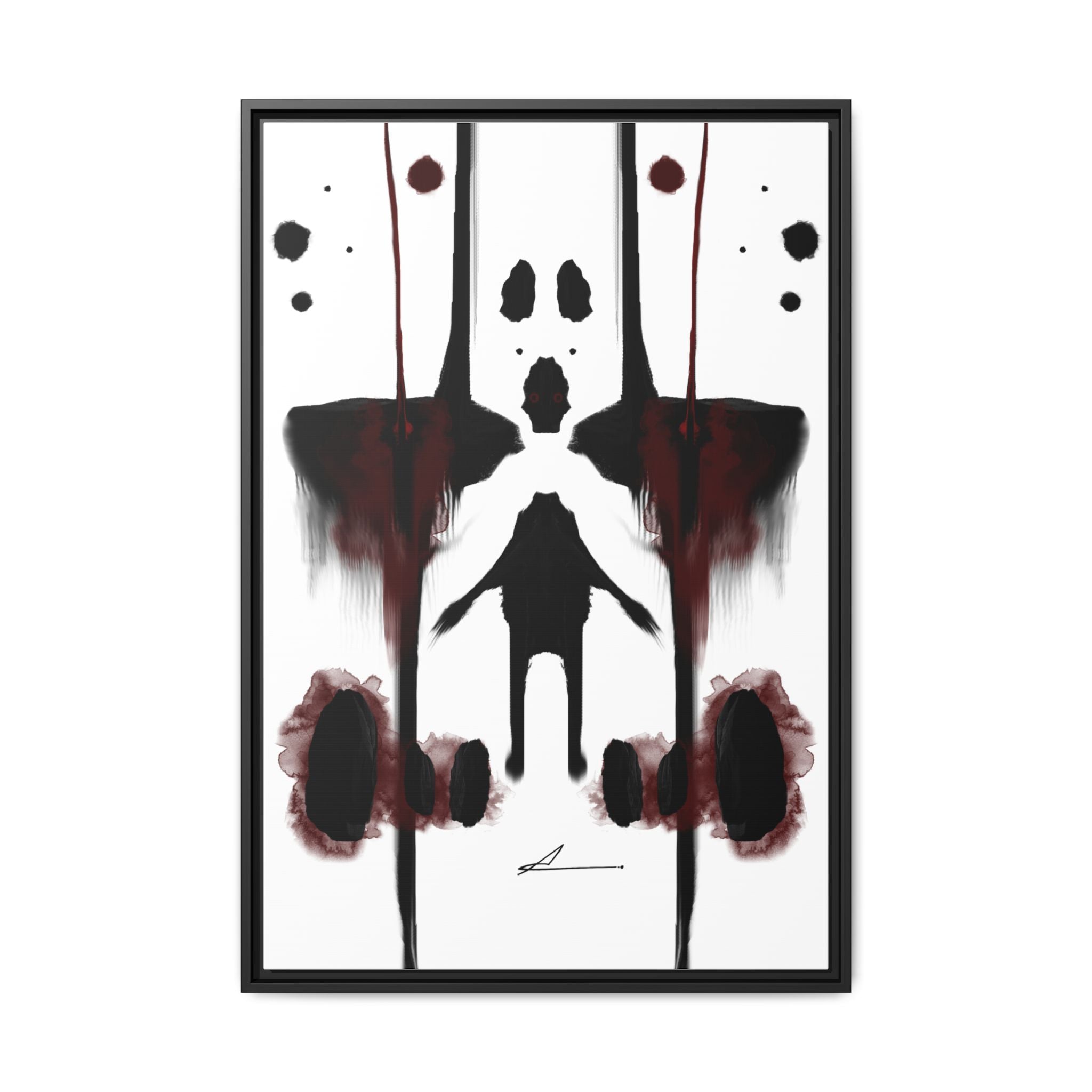 Rorschach-inspired Abstract art Canvas Wall Art | Muffled – AbstractsOfficial 24x36 (vertical)