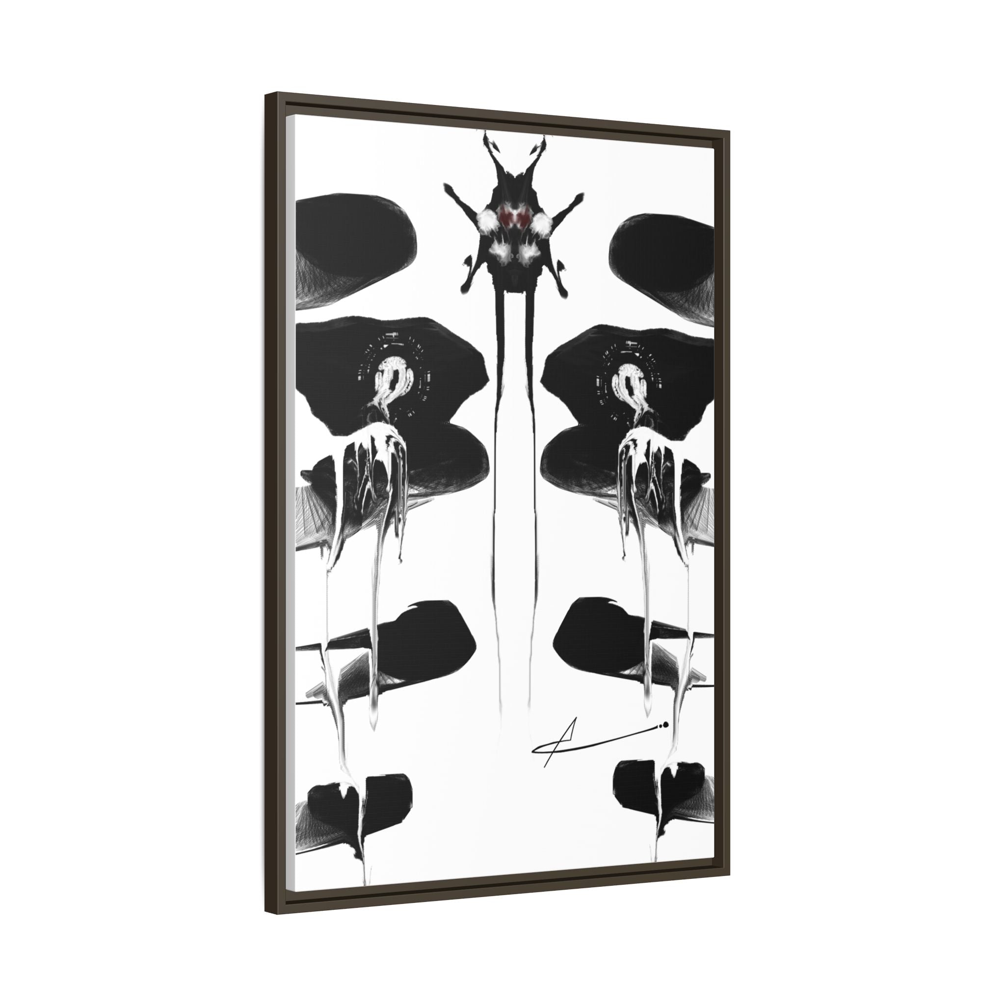 Modern Dark Abstract Canvas Wall Art | Drenching – AbstractsOfficial 24x36 (vertical)