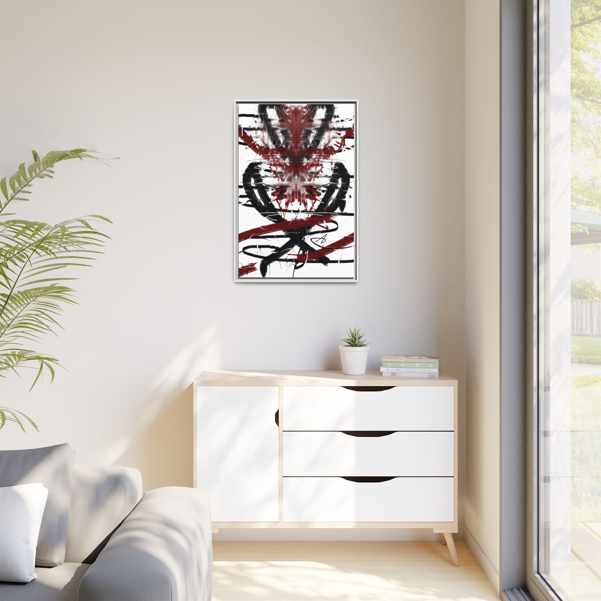 Modern Dark Abstract Canvas Wall Art | Ripped – AbstractsOfficial 24x36 (vertical)
