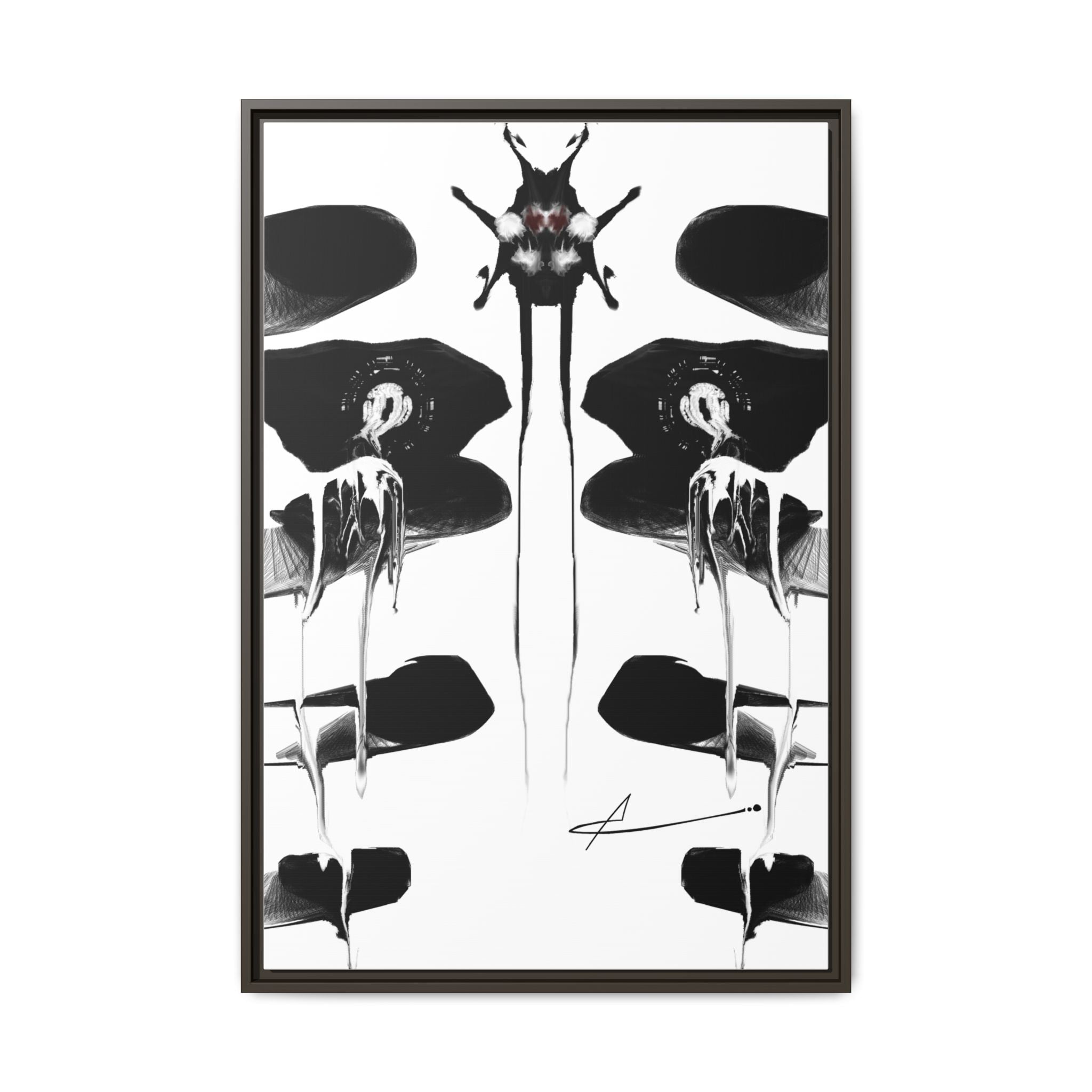 Modern Dark Abstract Canvas Wall Art | Drenching – AbstractsOfficial 24x36 (vertical)