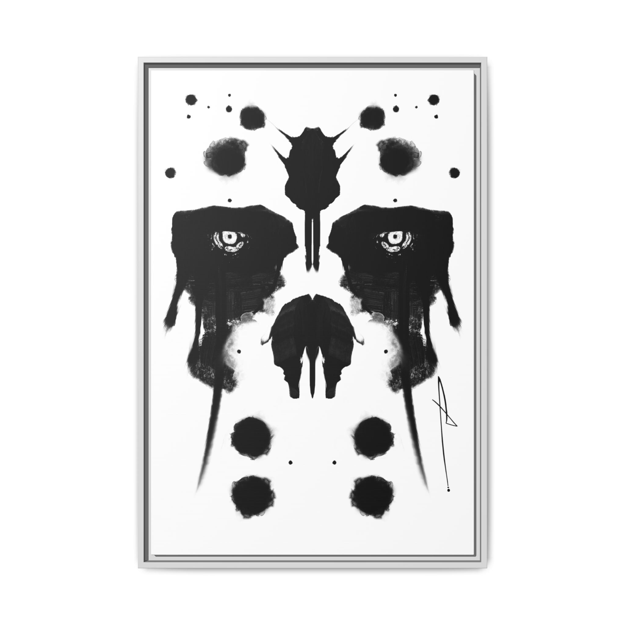 Rorschach-inspired Abstract Canvas Wall Art | Impoverished – AbstractsOfficial 24x36 (vertical)