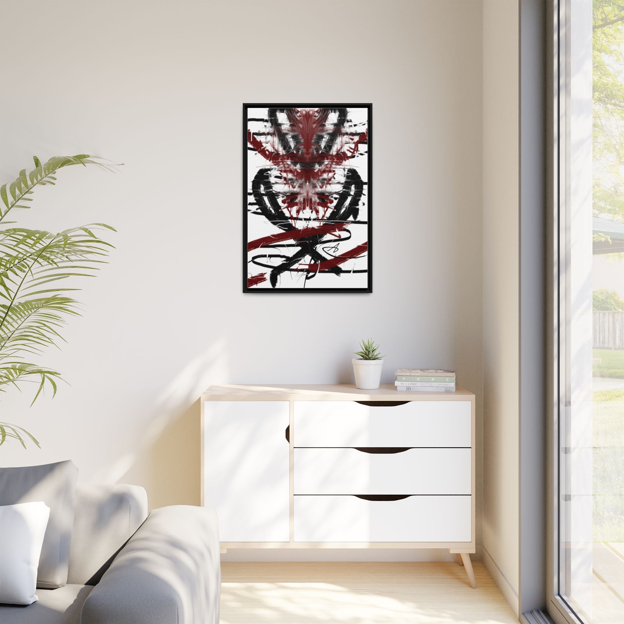 Modern Dark Abstract Canvas Wall Art | Ripped – AbstractsOfficial 24x36 (vertical)