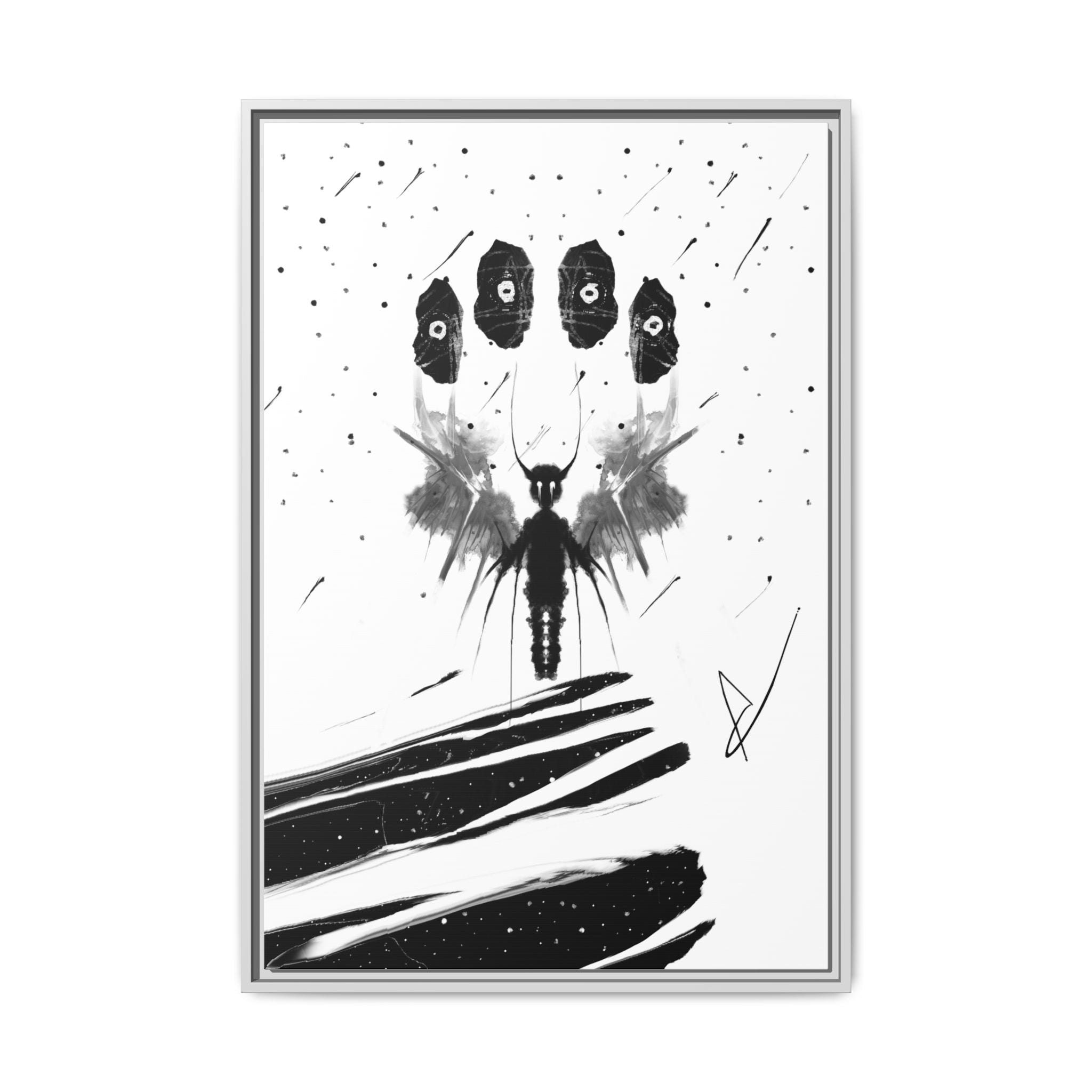 Modern Dark Abstract Canvas Wall Art | Stranded – AbstractsOfficial 24x36 (vertical)
