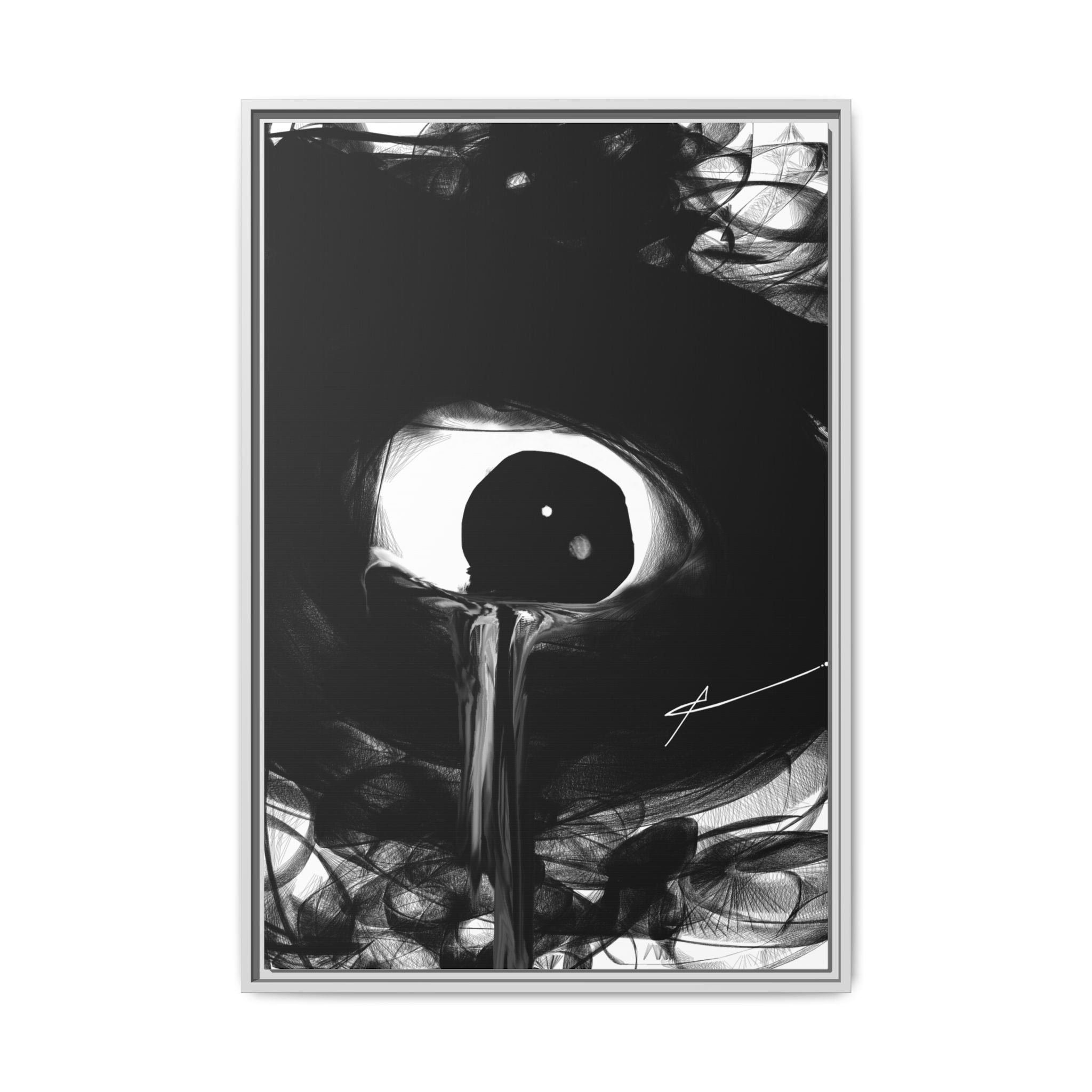 Modern Moody Abstract Canvas Wall Art | Leak – AbstractsOfficial 24x36 (vertical)