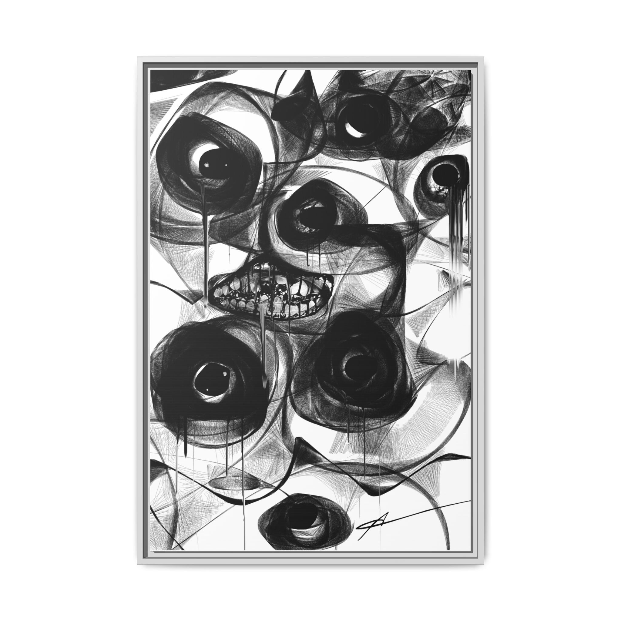 Modern Horror Abstract Canvas Wall Art | Watches – AbstractsOfficial 24x36 (vertical)