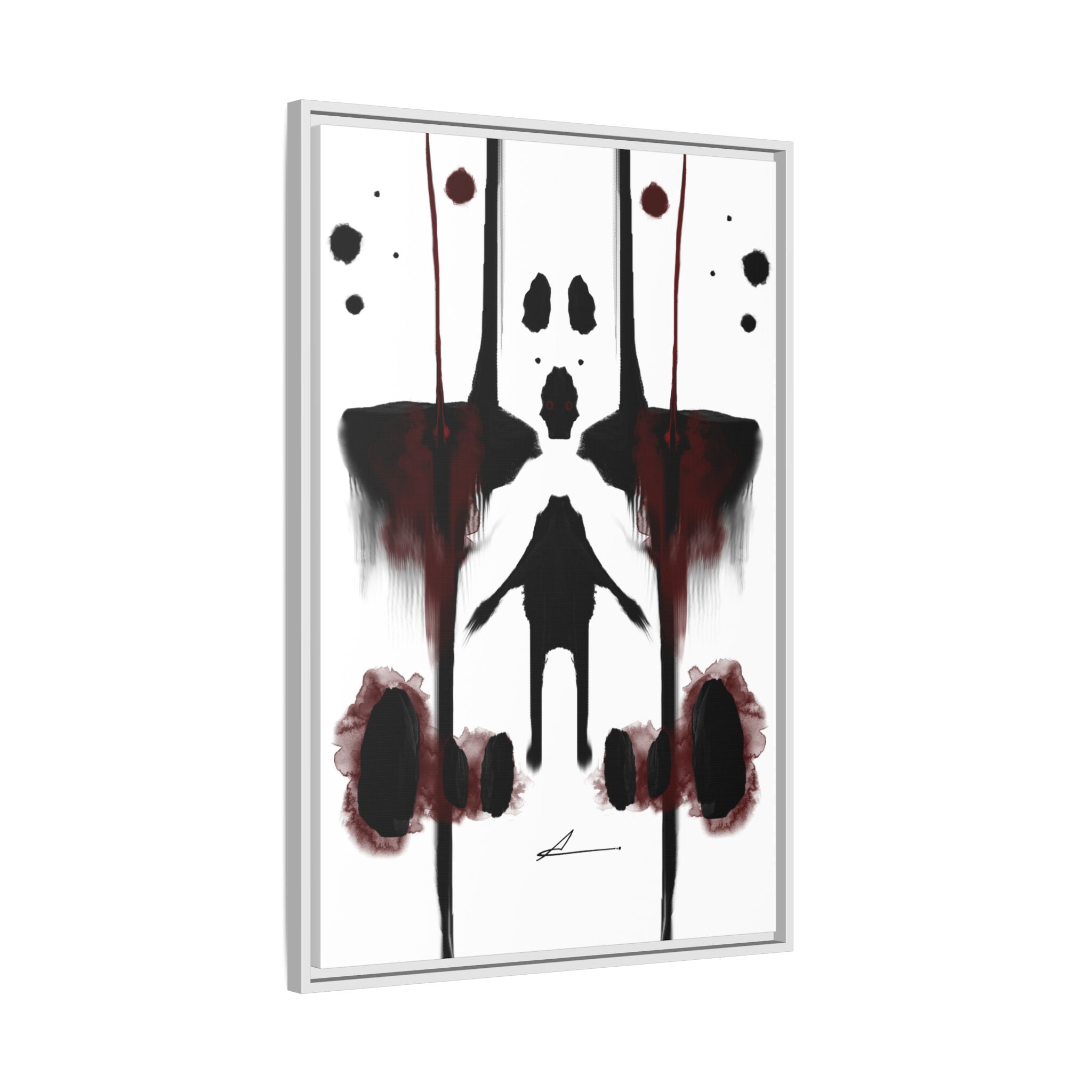 Rorschach-inspired Abstract art Canvas Wall Art | Muffled – AbstractsOfficial 24x36 (vertical)