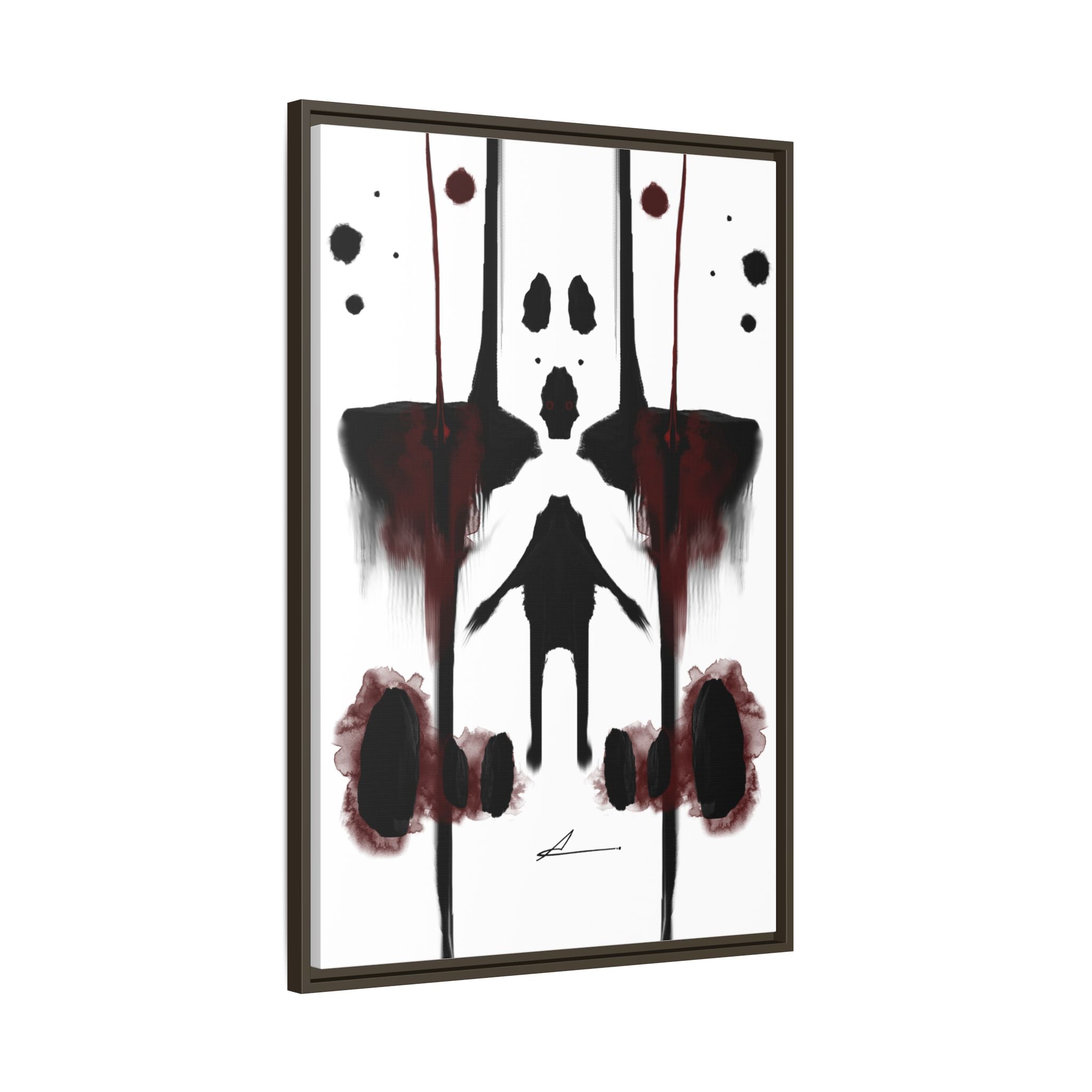 Rorschach-inspired Abstract art Canvas Wall Art | Muffled – AbstractsOfficial 24x36 (vertical)
