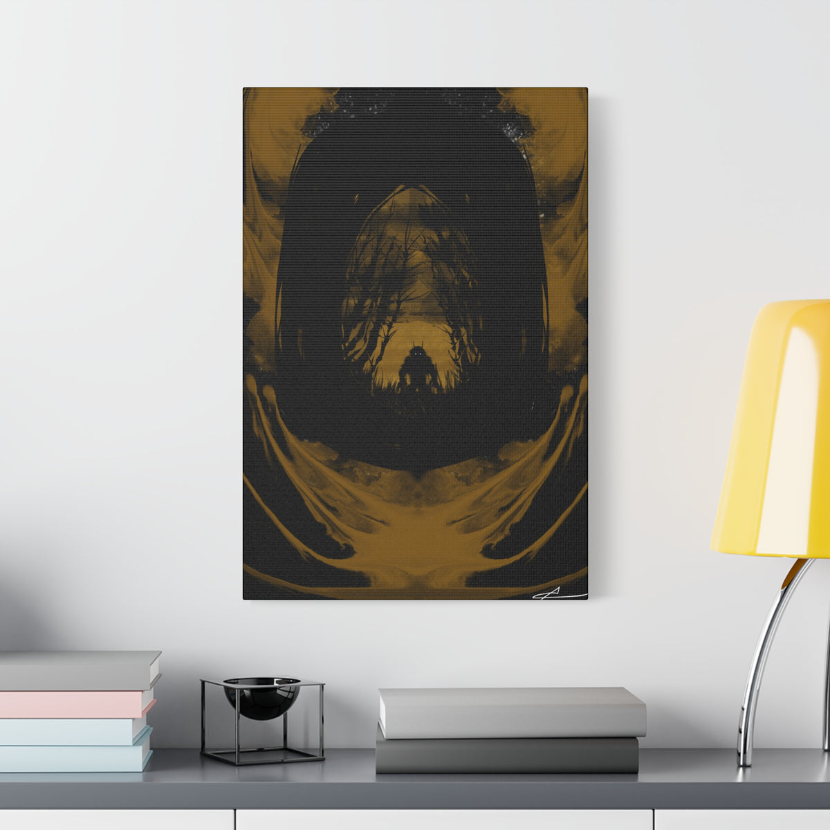 Unfurl — Dark Abstract Art 8" x 12"