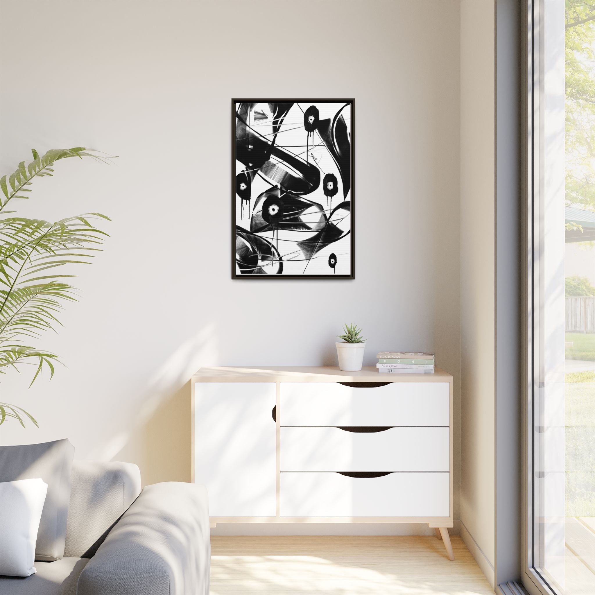 Modern Dark Abstract Canvas Wall Art | Found – AbstractsOfficial 24x36 (vertical)