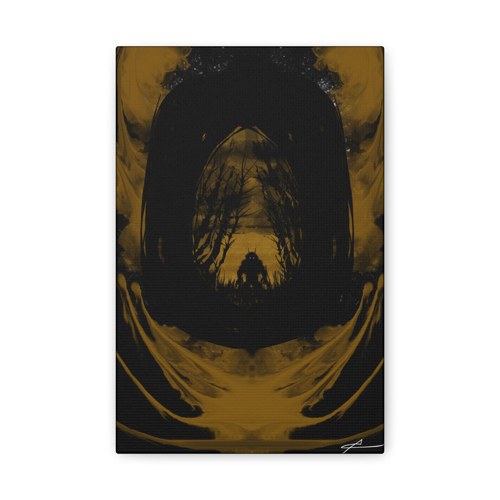 Unfurl — Dark Abstract Art 8" x 12"