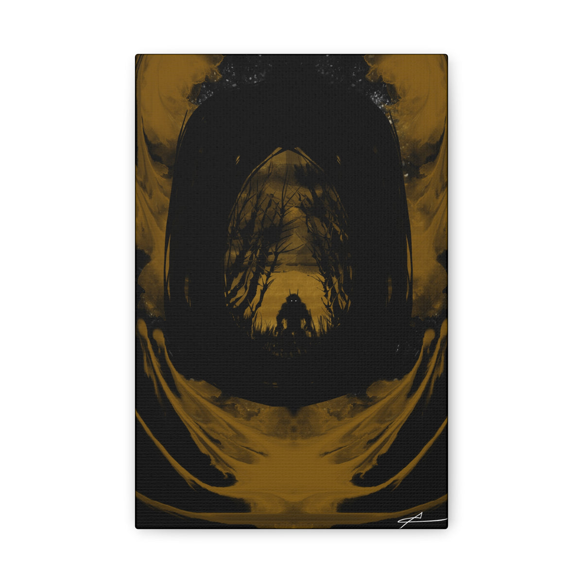 Unfurl — Dark Abstract Art 8" x 12"
