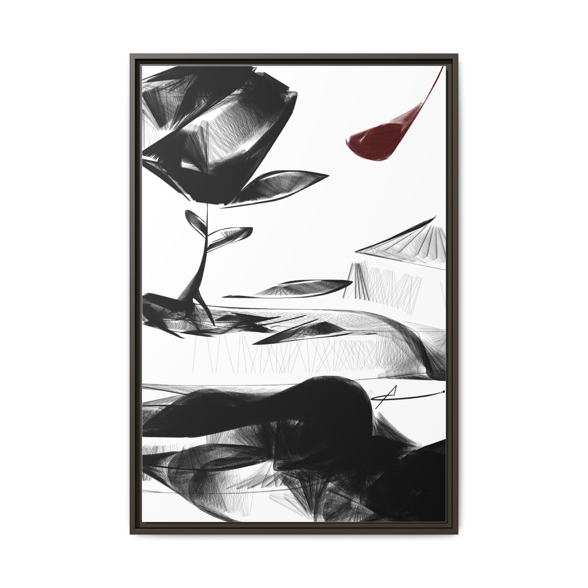 Modern Dark Abstract Canvas Wall Art | Stand – AbstractsOfficial 24x36 (vertical)