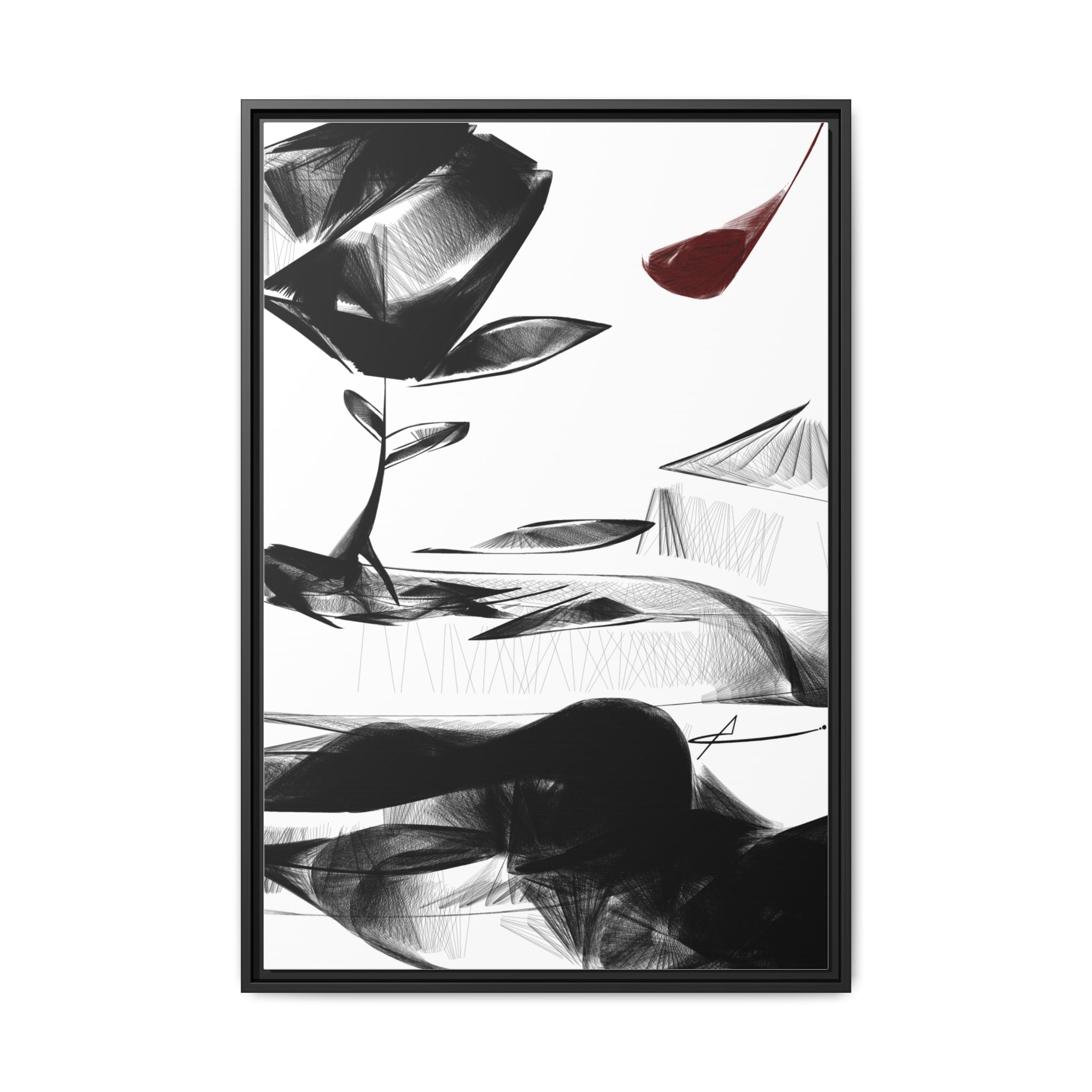 Modern Dark Abstract Canvas Wall Art | Stand – AbstractsOfficial 24x36 (vertical)