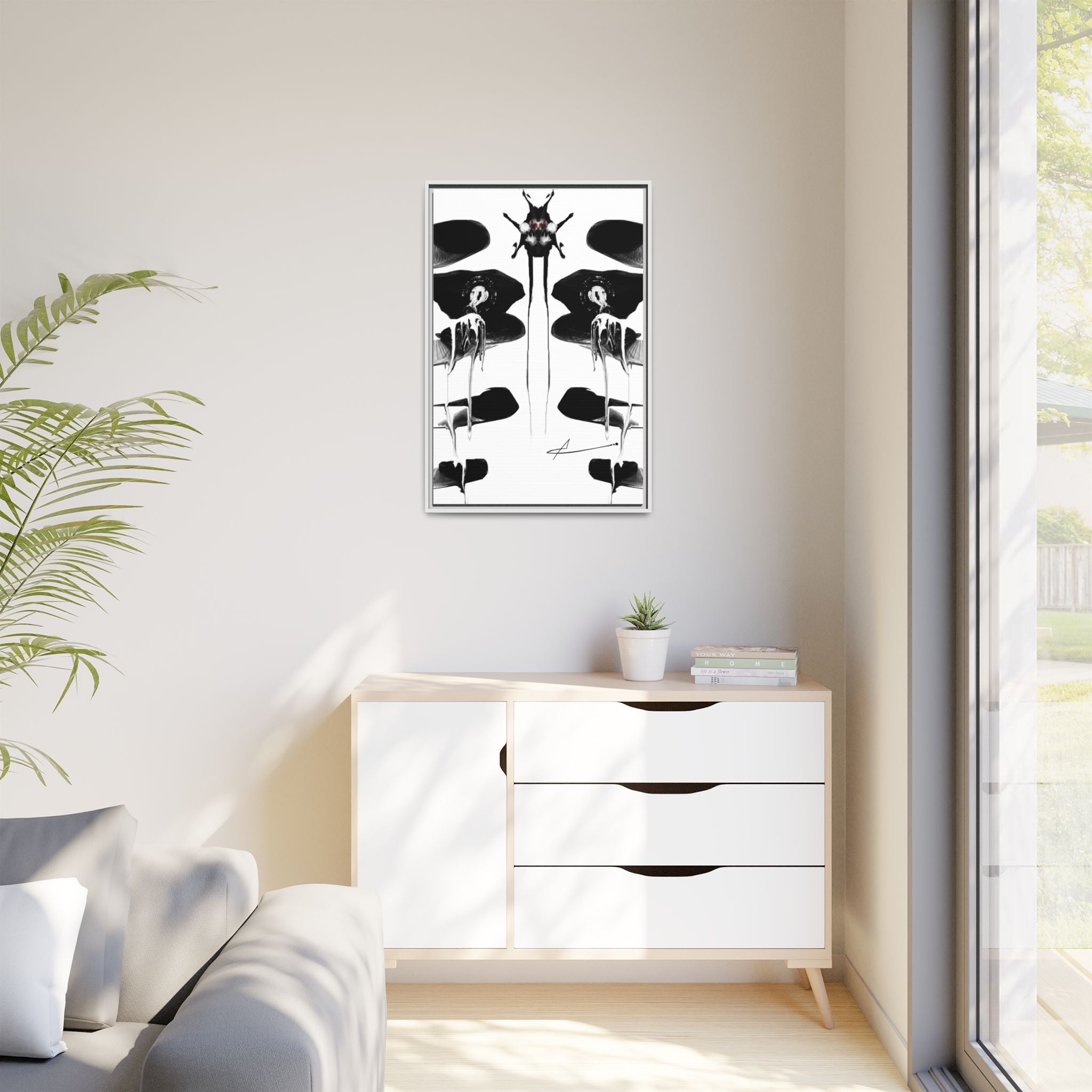 Modern Dark Abstract Canvas Wall Art | Drenching – AbstractsOfficial 24x36 (vertical)