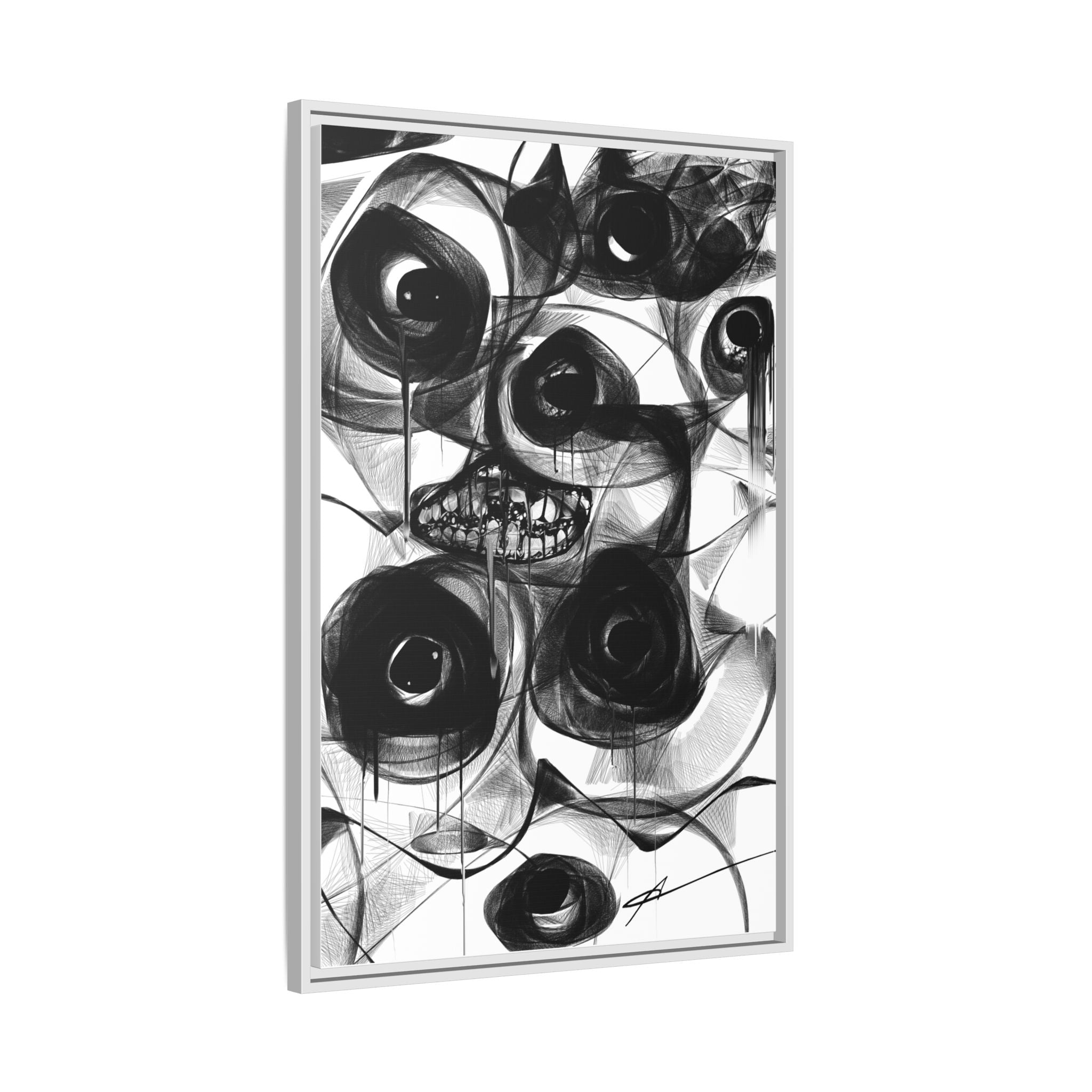 Modern Horror Abstract Canvas Wall Art | Watches – AbstractsOfficial 24x36 (vertical)