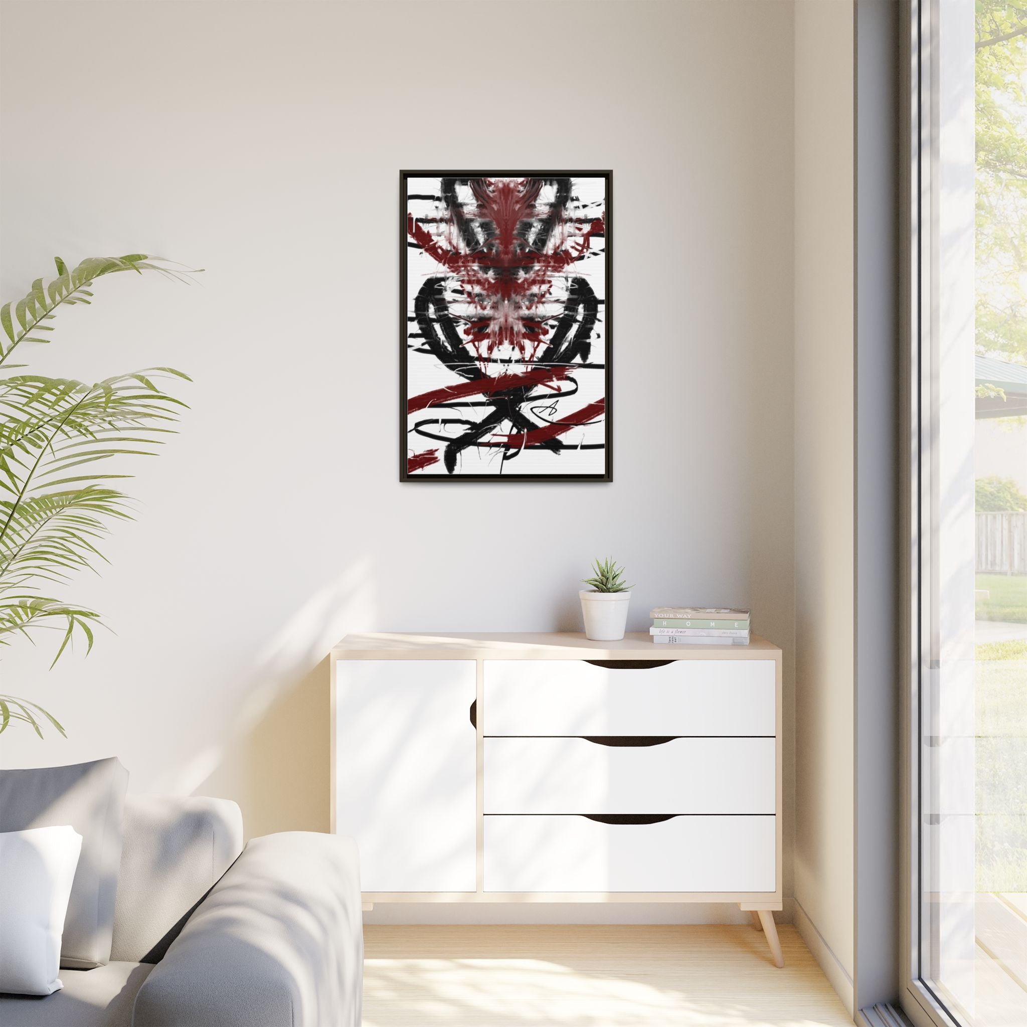 Modern Dark Abstract Canvas Wall Art | Ripped – AbstractsOfficial 24x36 (vertical)