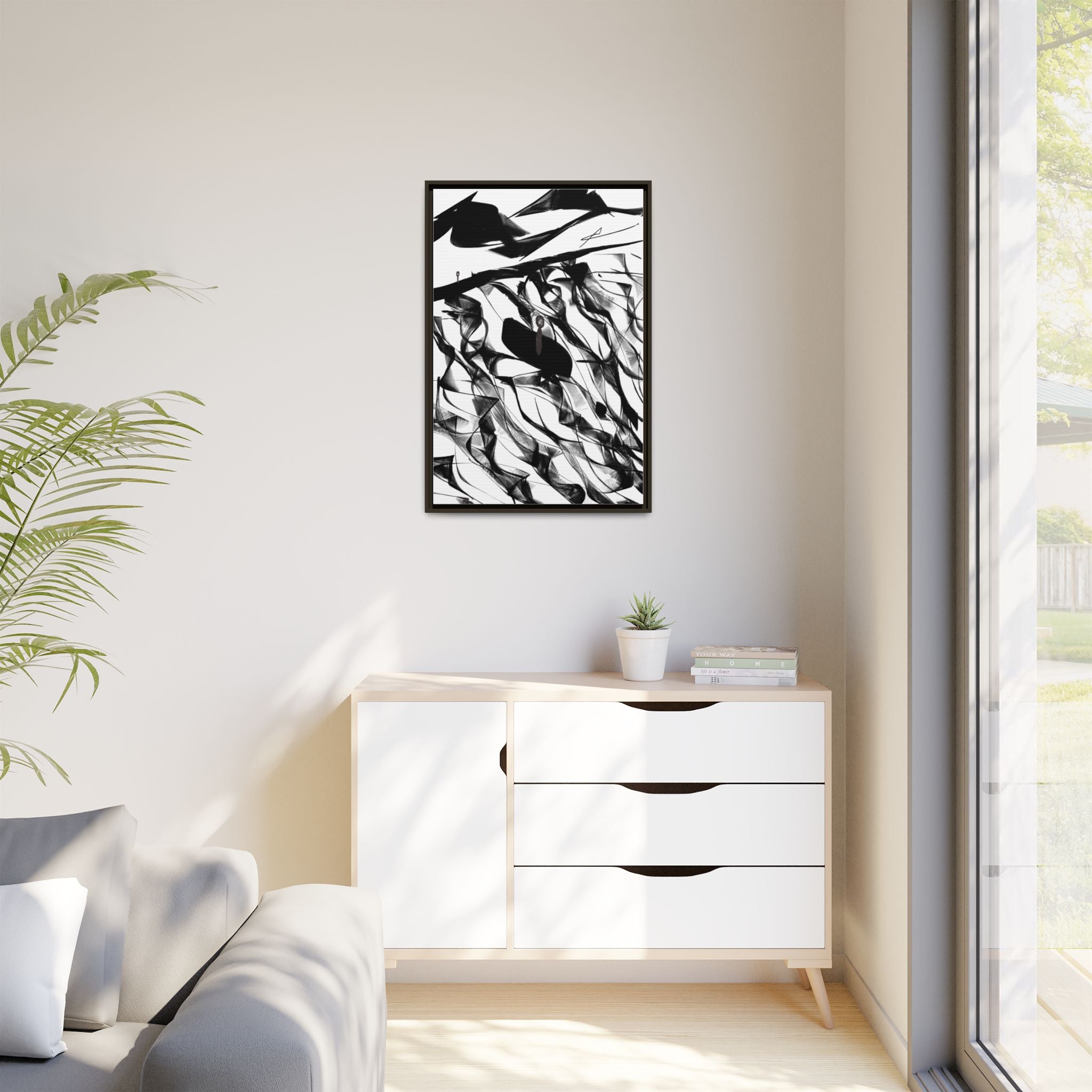 Modern Dark Abstract Canvas Wall Art | Still – AbstractsOfficial 24x36 (vertical)